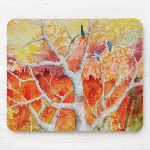 Tapis De Souris Blue Jays en automne