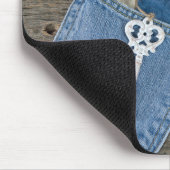 Tapis De Souris Blue Jean Roses (Coin)