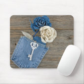 Tapis De Souris Blue Jean Roses (Avec souris)