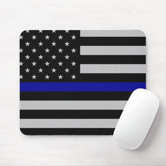 Tapis De Souris Blue Line mince diminuent (Avec souris)