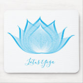 Tapis De Souris Blue Lotus Dessin de Moire Fleur Graphisme Art Yog (Devant)