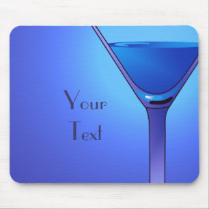 Tapis De Souris Blue Martini Cocktail Mousepad