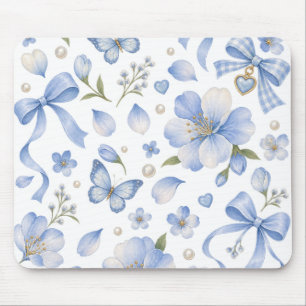 Tapis De Souris Blue Meadow Bows & Blooms