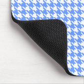 Tapis De Souris Blue Modern Houndstooth avec nom (Coin)