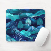 Tapis De Souris Blue Mountains et Tree Design (Avec souris)