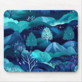 Tapis De Souris Blue Mountains et Tree Design (Devant)