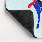 Tapis De Souris Blue Nordic Christmas Reindeer Pair (Coin)