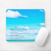 Tapis De Souris Blue Ocean Aqua Sea Information d'affaires (Avec souris)