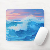 Tapis De Souris Blue Ocean at Sunset (Avec souris)