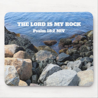 Tapis De Souris   Blue Ocean Photo Lord is My Rock Bible Verse