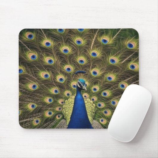Tapis De Souris Blue Peacock (Avec souris)