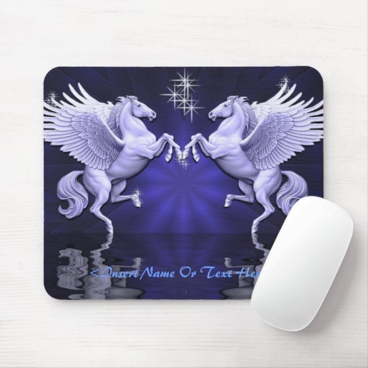 Tapis De Souris Blue Pegasus Réflexions Pad Souris (Avec souris)