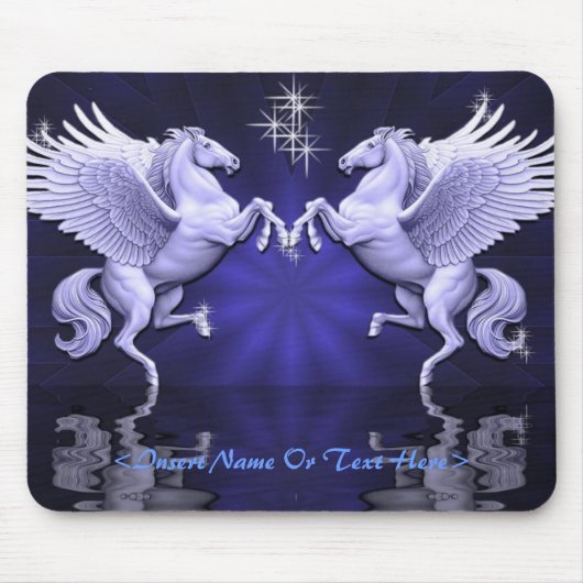 Tapis De Souris Blue Pegasus Réflexions Pad Souris (Devant)