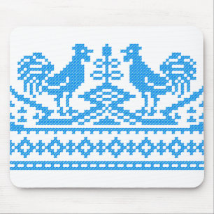 Tapis De Souris Blue Rooster cross-stitch