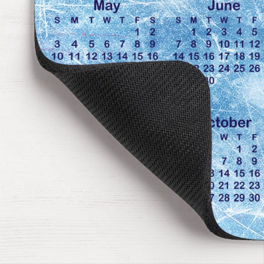 Tapis De Souris Blue Scratched Ice 2026 Calendar (Coin)