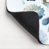 Tapis De Souris Blue Seashell Mouse Pad | Custom Name (Coin)