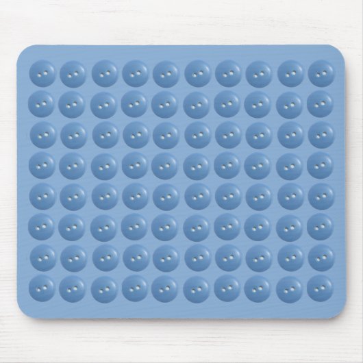 Tapis De Souris Blue Sewing Buttons Blue Pattern (Devant)