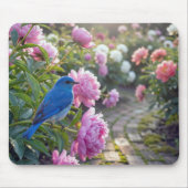 Tapis De Souris Bluebird On a Pink Peony (Devant)
