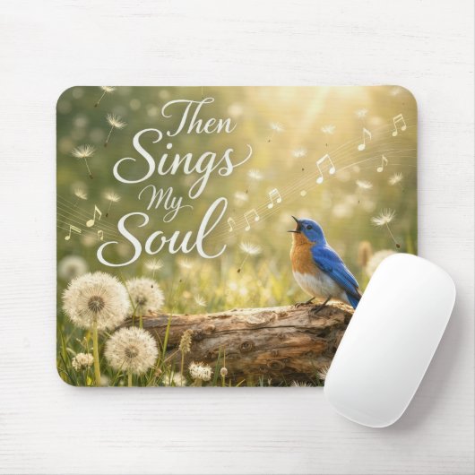 Tapis De Souris Bluebird Singing Then Sings My Soul (Avec souris)