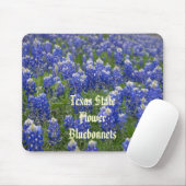 Tapis De Souris Bluebonnets Mousepad de fleur d'état du Texas (Avec souris)