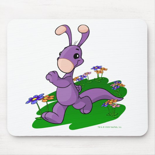 Tapis De Souris Blumaroo pourpre marchant par l'île de Roo (Devant)