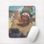 Tapis De Souris Blumenschein, Taos Portrait amérindien (Avec souris)