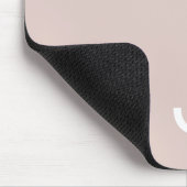 Tapis De Souris Blush Rose Chic Initiales Monogrammées de Grande T (Coin)