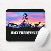 Tapis De Souris BMX Freestyle avec Dinosaures (Avec souris)
