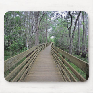 Tapis De Souris Boardwalk Through the Woods photo sur une
