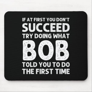 Tapis De Souris Bob Nom Cadeau Personnalisé Anniversaire Funny Chr