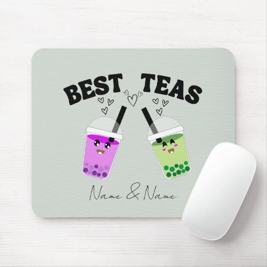 Tapis De Souris Boba Tea, Buble lait thé (Avec souris)