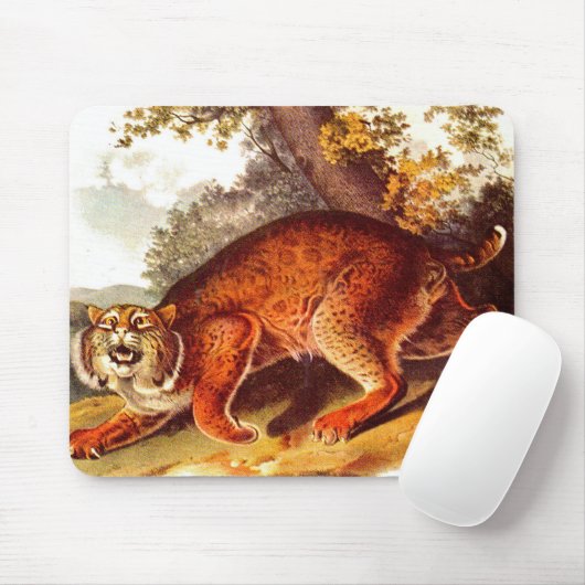 Tapis De Souris bobcat effrayant (Avec souris)