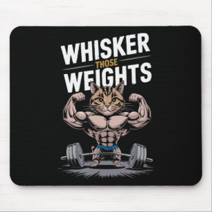 Tapis De Souris Bodybuilding Chat Propriétaire Fitness Workout Gym