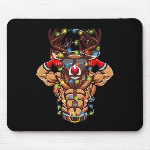 Tapis De Souris Bodybuilding de Père Noël Reindeer Christmas Gym W