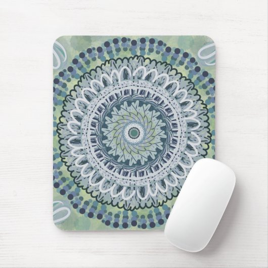 Tapis De Souris Bohème Shabby Chic Mandala Dot Art Design (Avec souris)