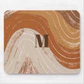 Tapis De Souris Boho Art Abstrait, Tons Terre (Devant)
