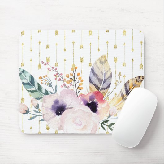 Tapis De Souris Boho Bouquet (Avec souris)
