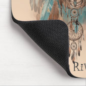 Tapis De Souris Boho Chic Fearless Artwork avec arête de règle (Coin)