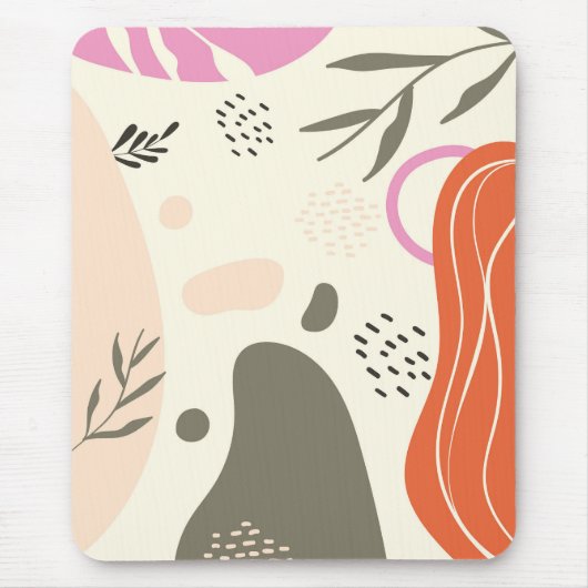 Tapis De Souris Boho feuille art Spiral Carnet photo (Devant)