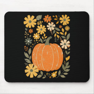 Tapis De Souris Boho Floral Citrouille Thanksgiving Automne Automn