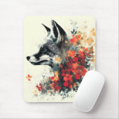 Tapis De Souris Boho Floral Fox Faune Nature (Avec souris)