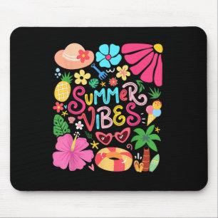 Tapis De Souris Boho Flower Hello Vibes été Funny Beach Life Me