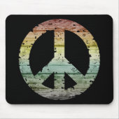 Tapis De Souris Boho Hippy 60s 70s Peace Sign (Devant)