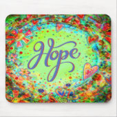 Tapis De Souris Boho Joli Floral Green Hope Inspirivity (Devant)