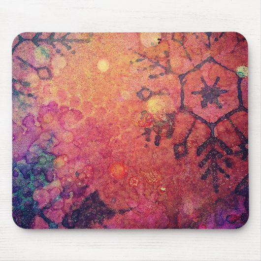 Tapis De Souris Boho Mixed Media Abstrait par Angelandspot (Devant)