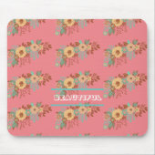 Tapis De Souris Boho moderne rose floral (Devant)