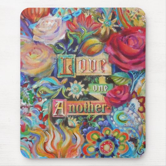 Tapis de souris Boho Paisley Love (Devant)