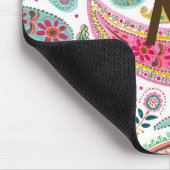 Tapis De Souris Boho Paisley Multicolor girly motif monogramme (Coin)