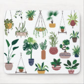 Tapis De Souris Boho Plante Lady Illustration Art (Devant)