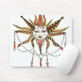 Tapis De Souris Boho Soleil Dessin à la Main (Avec souris)